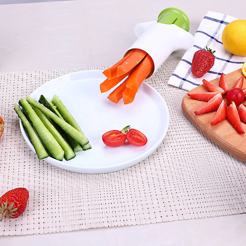 Creative Vegetable Cutters Fruit Kitchen Cucumber Carrot Divider Strawberry Slicer Splitter Kitchen Gadget Accessories sariiholidaycouture