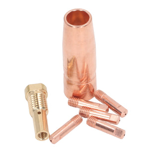 MIG Welding Gun Accessory Flux Core Gasless 0.9mm 0.035in Brass Nozzle Tips Kit Equipment for Century FC90 80GL sariiholidaycouture