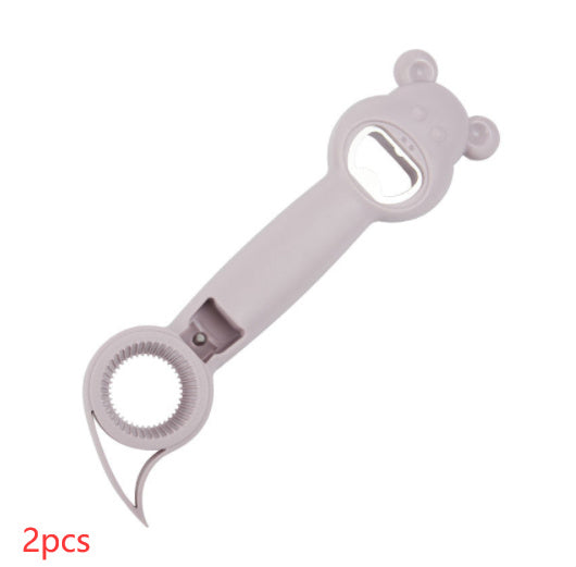 New Cute Multifunction Jar Can Beer Bottle Opener Manual Bottle Opener 4 In 1 Multifunctional Topless Can Opener Kitchen Gadget Bar Tool Accessories sariiholidaycouture